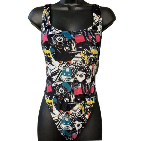 HarleyDavidson Swim Harley Davidson One Piece High Cut Swim Su